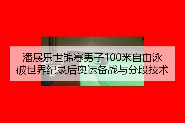 潘展乐世锦赛男子100米自由泳破世界纪录后奥运备战与分段技术